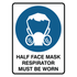 Mandatory - Half Face Mask Respirator Sign