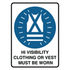 Mandatory - High Visibility Clothing Or Vest Sign