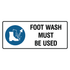 Mandatory Landscape - Foot Wash Sign