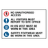 Mandatory Multiple Condition - No Unauthorised Hi-Vis Vest Sign