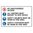 Mandatory Multiple Condition - No Unauthorised Safety Helmets Sign
