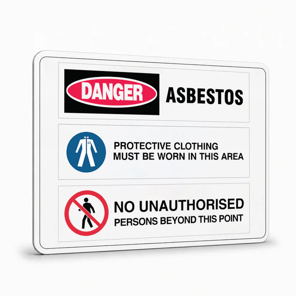 Multi Message - Asbestos Protective Clothing Sign