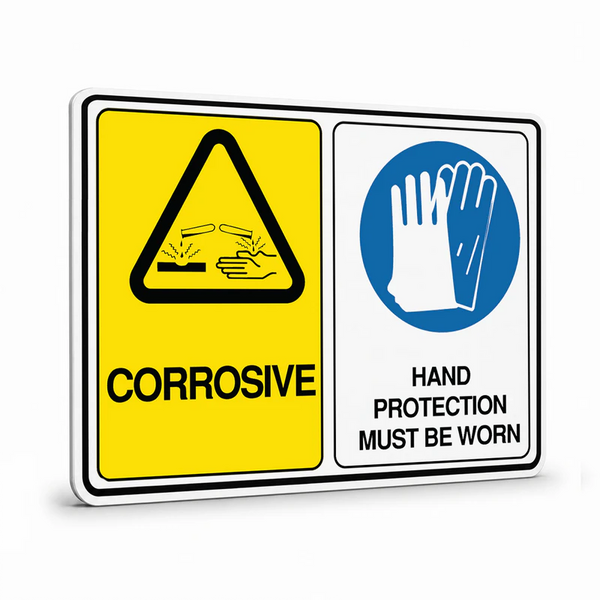 Multi Message - Corrosive Hand Protection Sign
