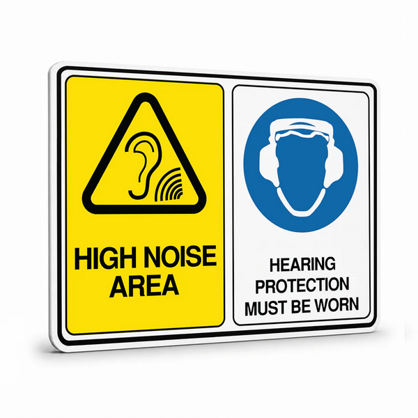 Multi Message - High Noise Area Hearing Protection Sign