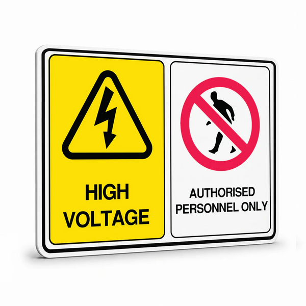 Multi Message - High Voltage Authorised Personnel Sign