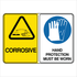 Multi Message - Corrosive Hand Protection Sign