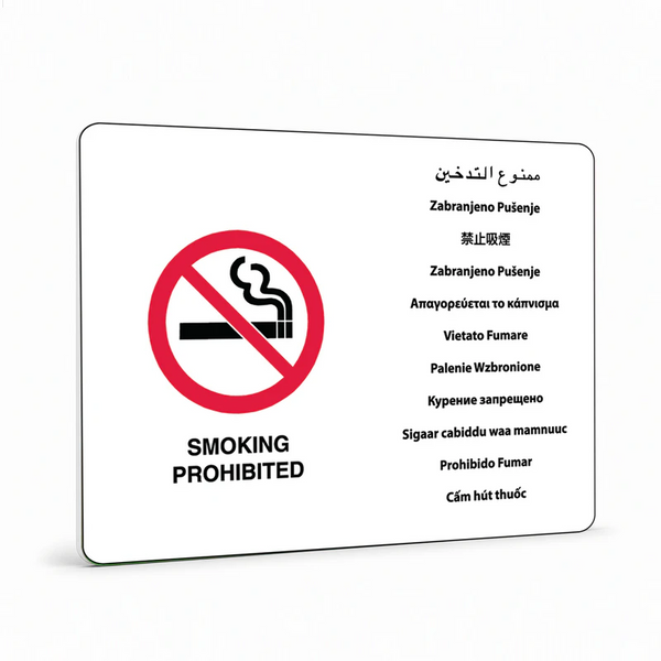 Multilingual - Smoking Prohibited Sign