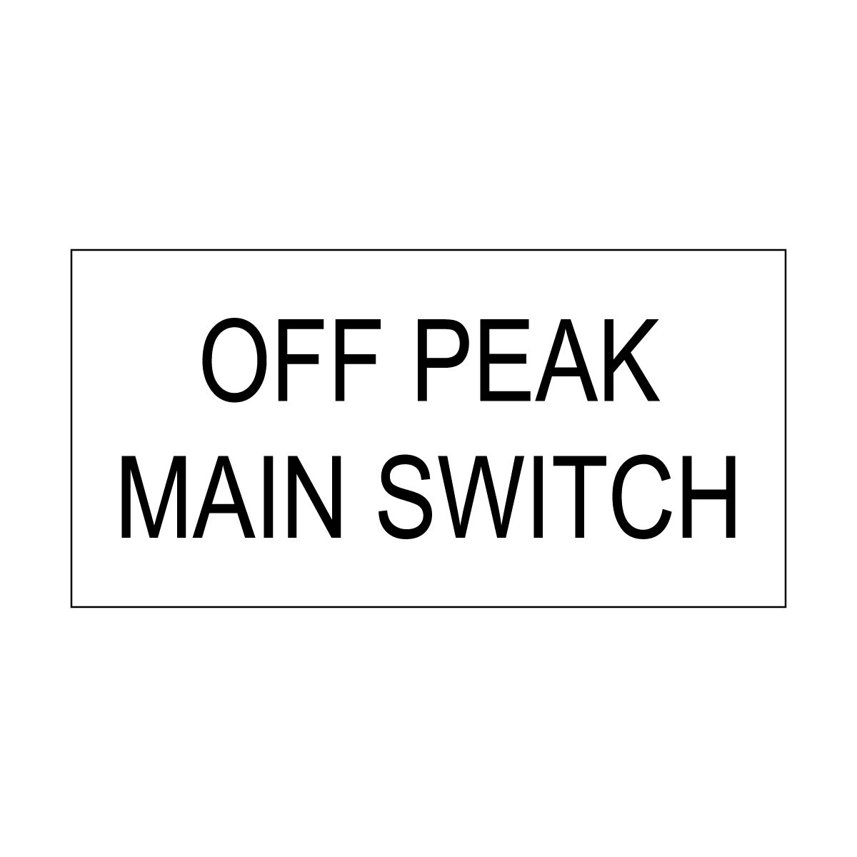 Off Peak Main Switch