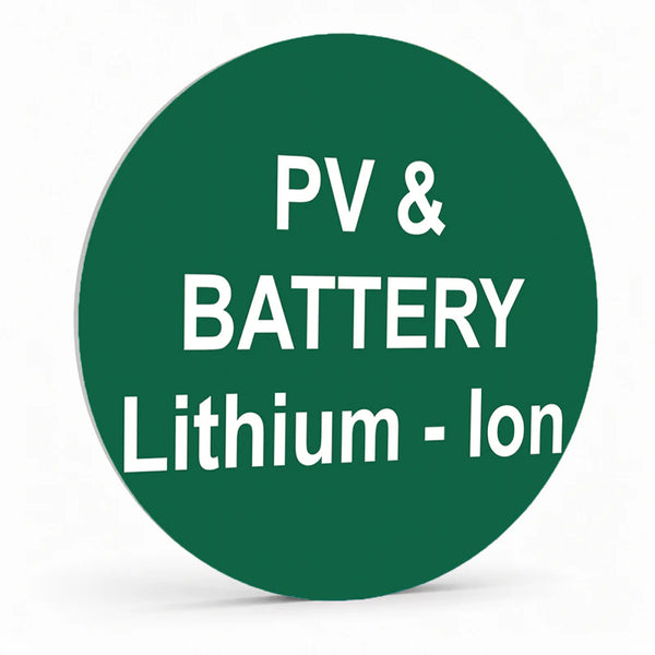 PV & Battery Lithium-Ion Sign