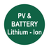 PV & Battery Lithium-Ion Sign - 100mmx100mm