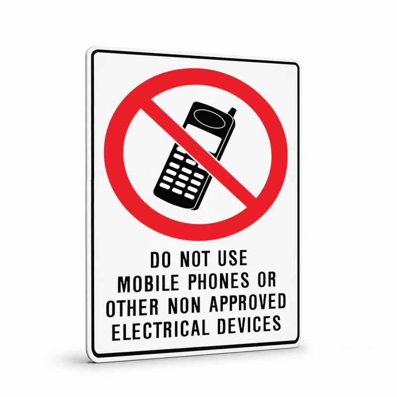 Prohibition - Do Not Use Mobile Phones Sign
