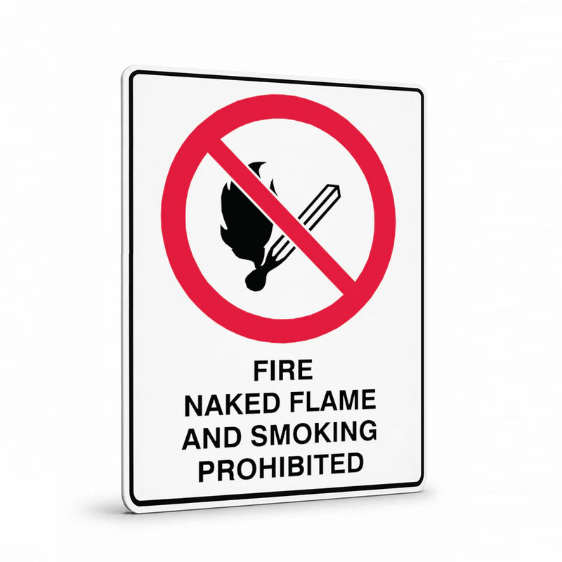 Prohibition - Fire Naked Flame Prohibited Sign