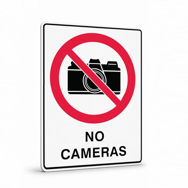 Prohibition - No Cameras Sign