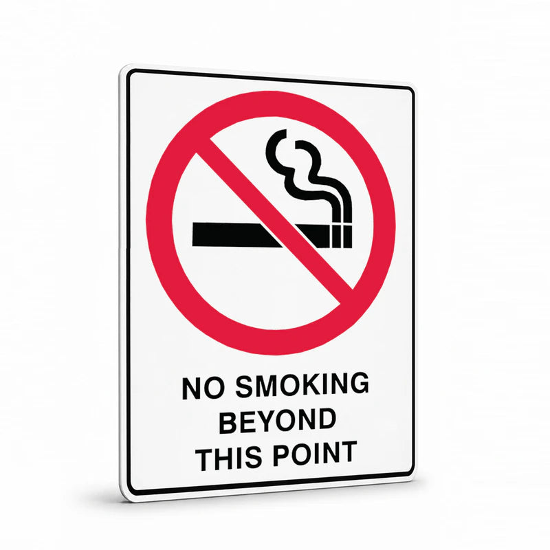 Prohibition - No Smoking Beyond This Point Sign