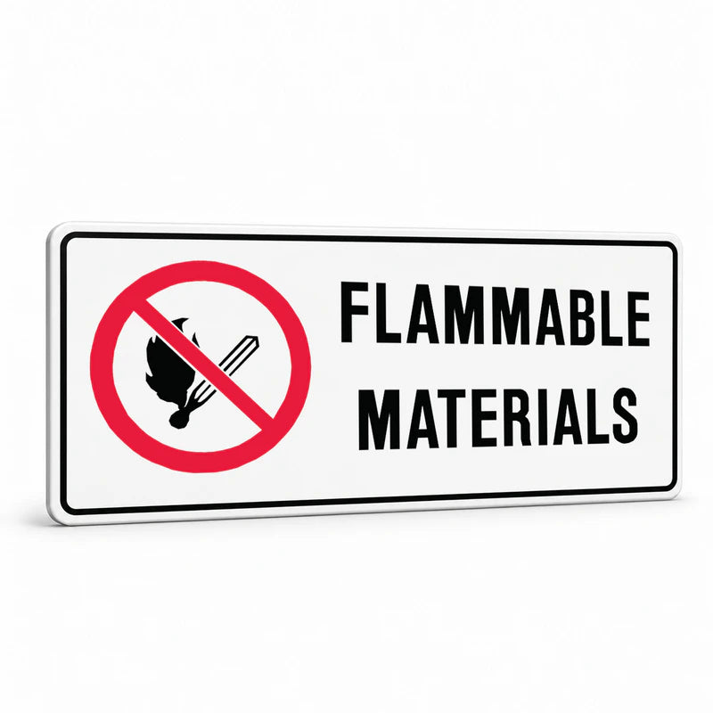 Prohibition - No Smoking Flammable Sign
