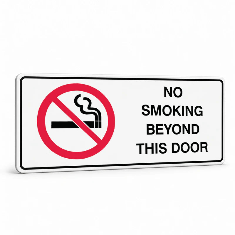 Prohibition No Smoking - No Smoking Beyond This Door Sign