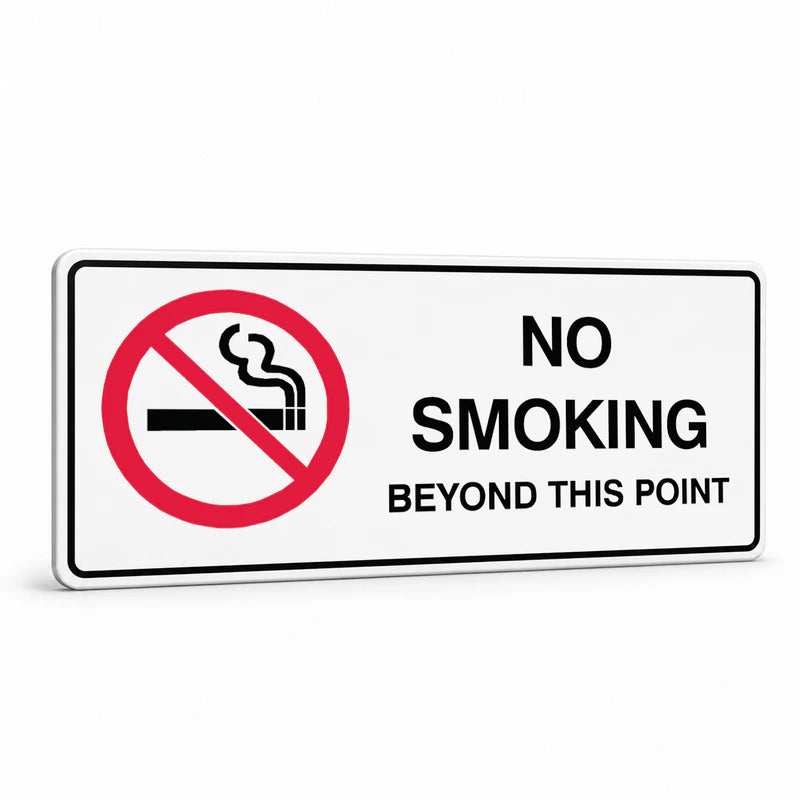 Prohibition No Smoking - No Smoking Beyond This Point Sign