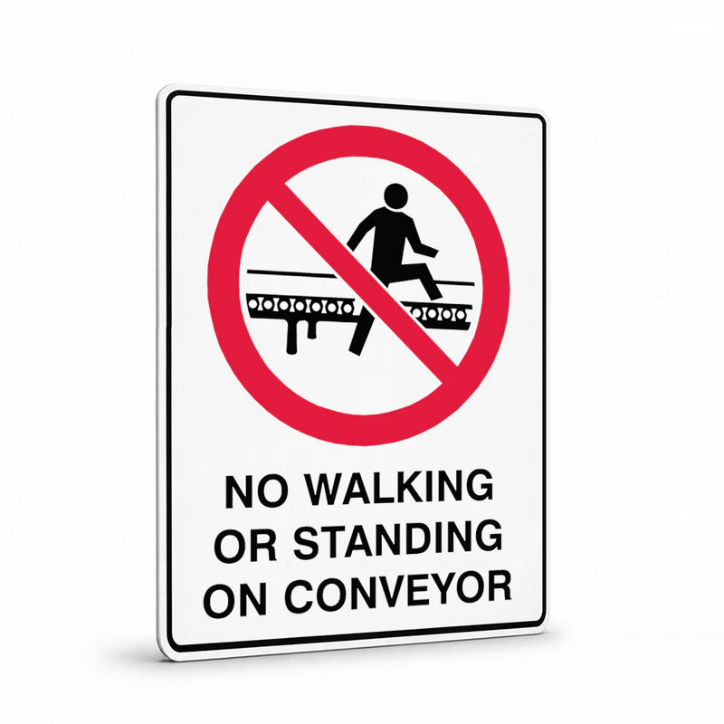 Prohibition - No Walking Or Standing Sign