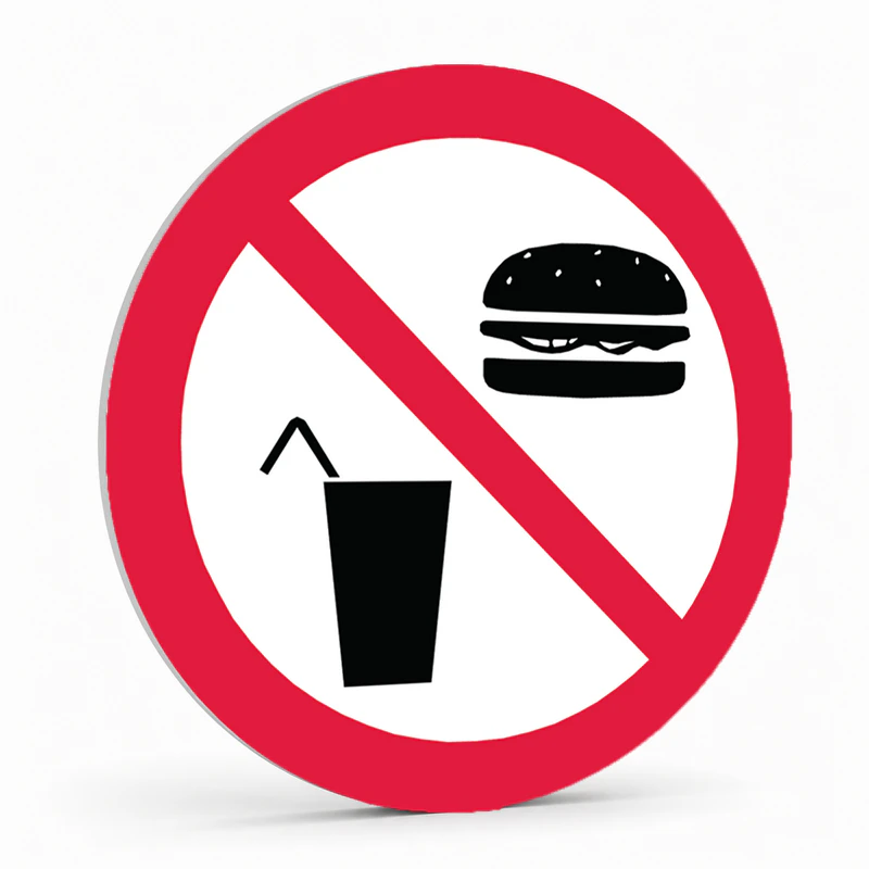 Prohibition Pictogram - No Food