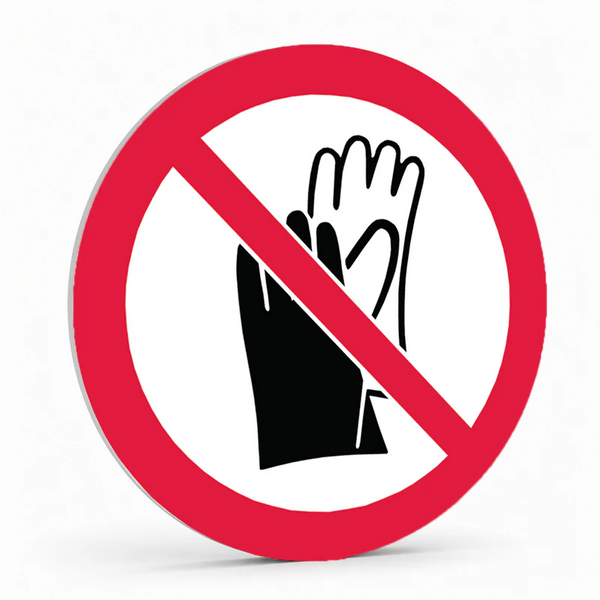 Prohibition Pictogram - No Gloves