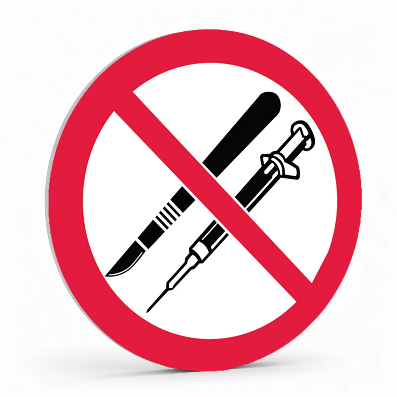 Prohibition Pictogram - No Sharpes