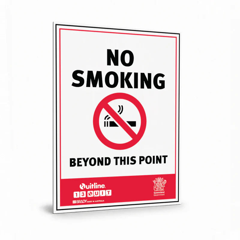 Prohibition State - QLD Smoke-Free School Smoking Is Banned Sign
