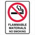 Prohibition - Flammable Materials Sign