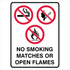 Prohibition - No Smoking Matches Sign
