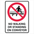 Prohibition - No Walking Or Standing Sign