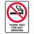Prohibition - Thank You For Not Smoking Sign