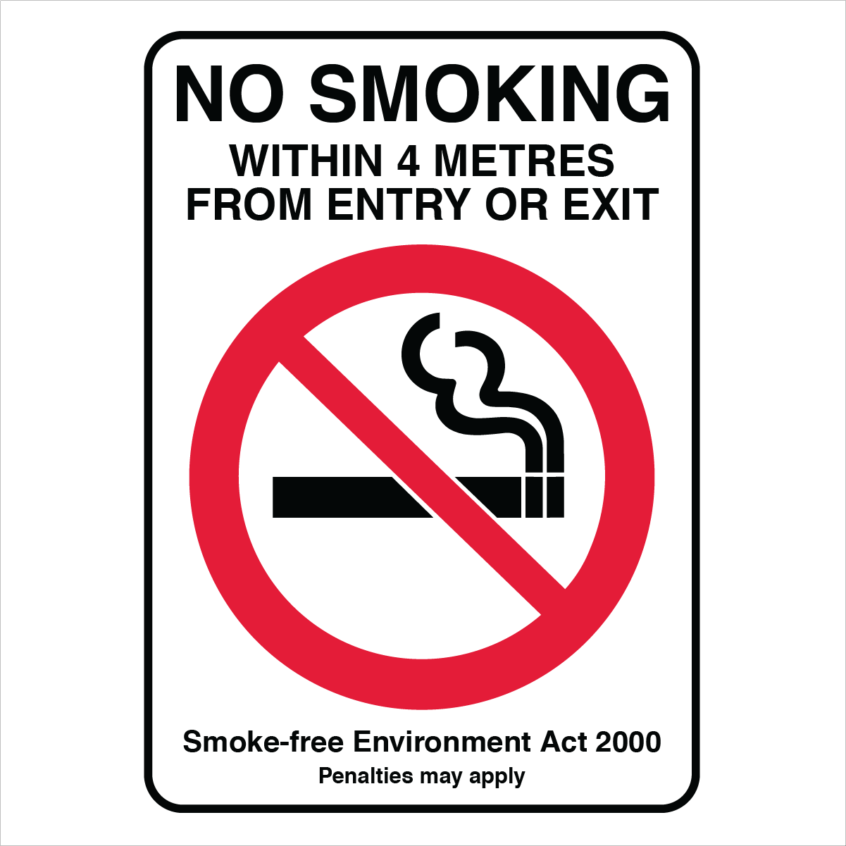 Prohibition State - NSW No Smoking Entry Or Exit Sign