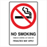 Prohibition State - NT No Smoking Penalties Sign