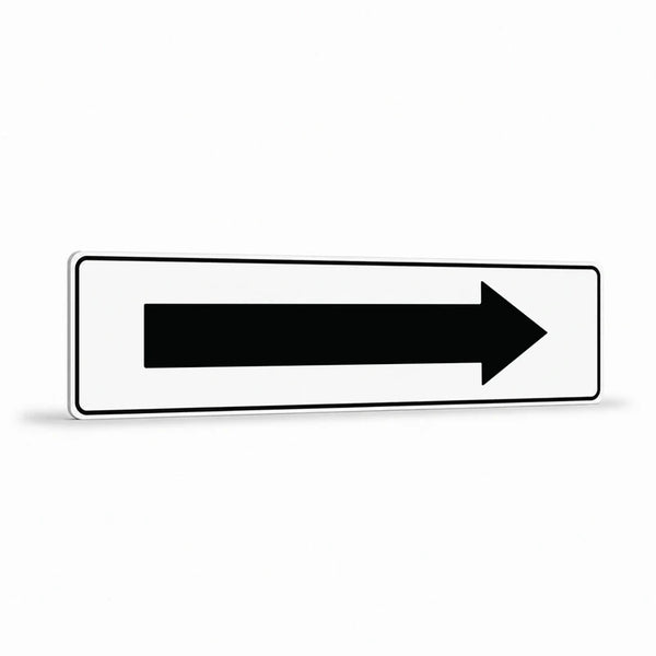 Property - Black Arrow White Background narrow Sign