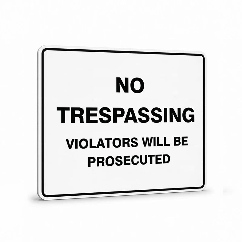 Property - No Vehicles Sign
