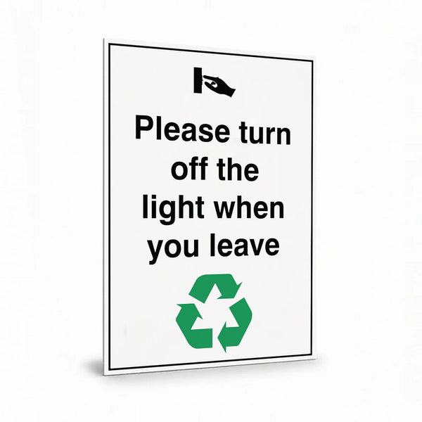 Property - Please Turn Off The Lights Save Energy Sign