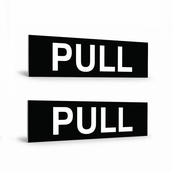 Property - Push Pull Set Black Sign