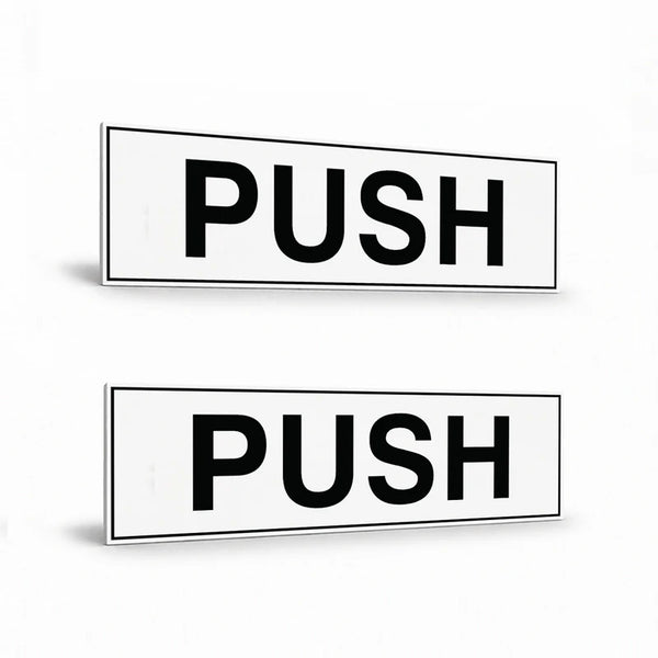 Property - Push Pull Set White Sign