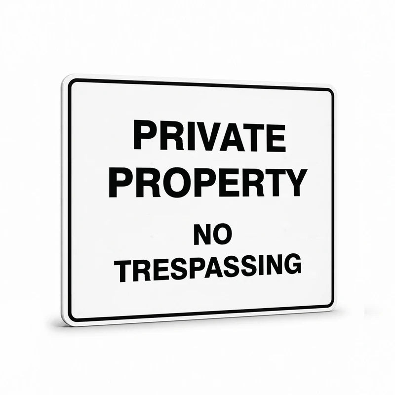 Property - Visitors Sign
