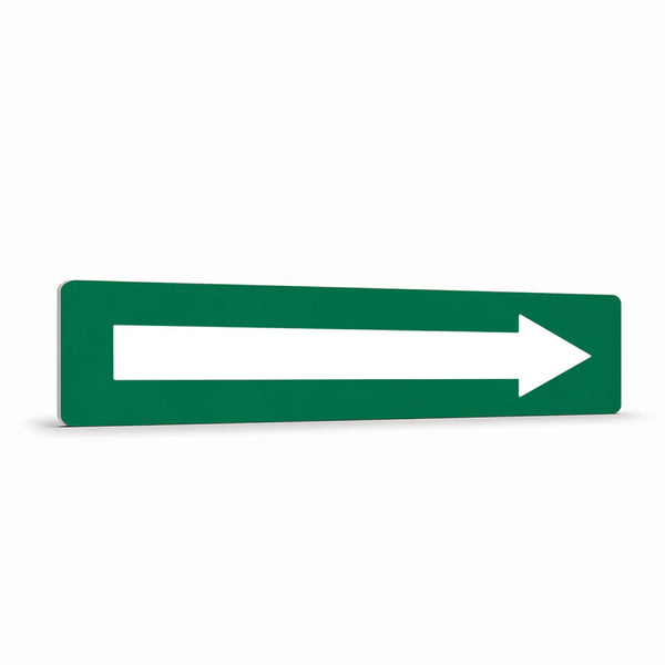 Property - White Arrow Green Background narrow Sign