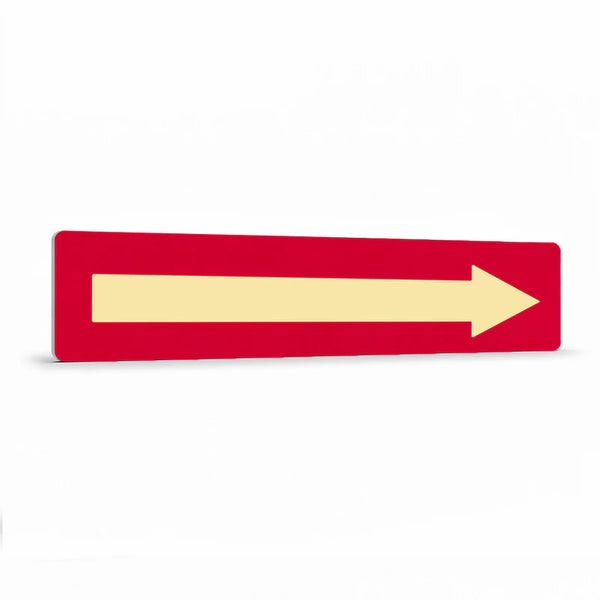 Property - Yellow Arrow Red Background narrow Sign