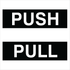 Property - Push Pull Set Black Sign