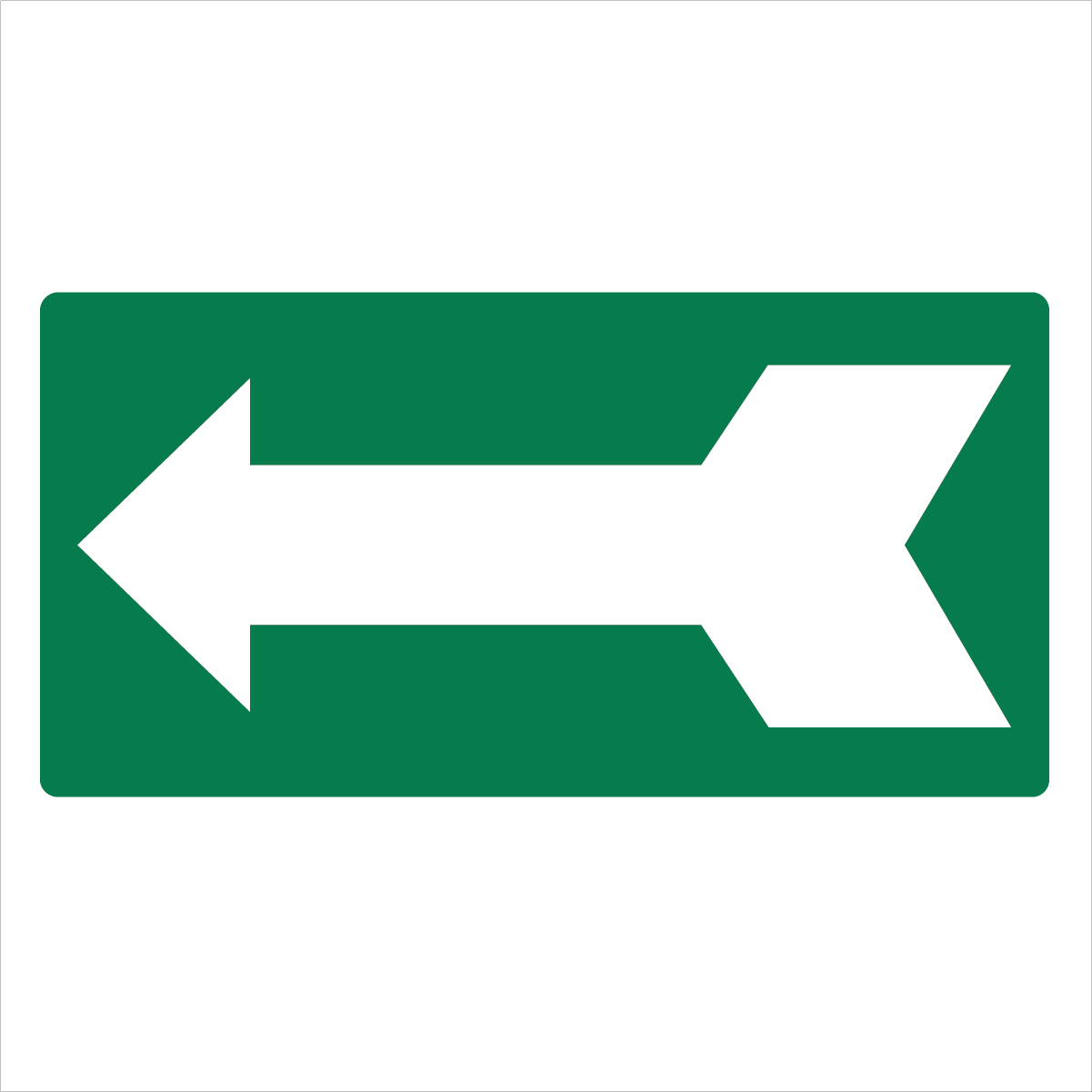 Property - White Arrow Green Background Sign