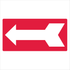 Property - White Arrow Red Background Sign