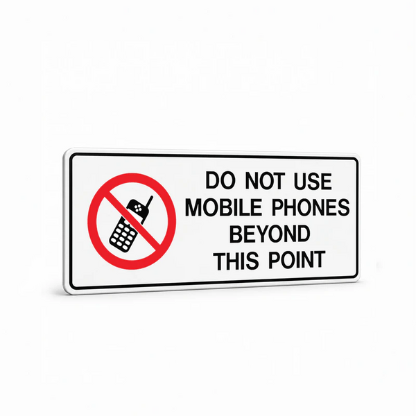 Public Area - Do Not Use Mobile Phones Sign