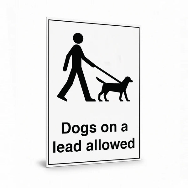 Public Area - Dogs On A Lead Allowed Sign