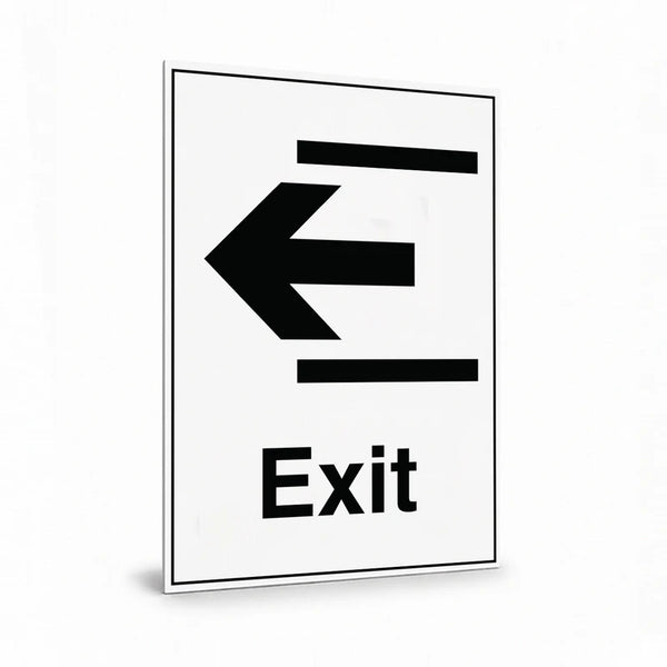 Public Area - Exit Left Arrow Sign