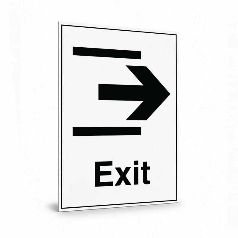 Public Area - Exit Right Arrow Sign