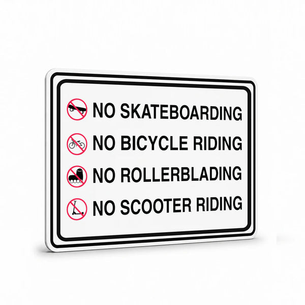 Public Area - No Skateboarding Sign