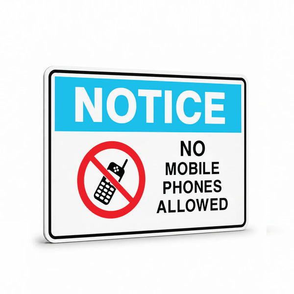 Public Area - Notice No Mobile Phones Sign