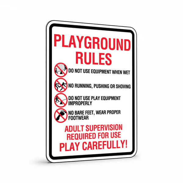 Public Area - Playground Rules Sign
